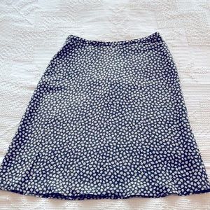 J Crew Midi skirt, navy/ivory